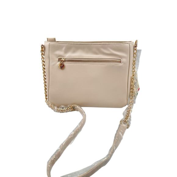 Valentino Orlandi NWT Bone Quilted Vegan Leather Cross Body Handbag Purse $278 - Picture 5 of 14